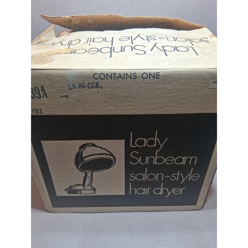 Vintage Portable Bonnet Salon Style Hair Dryer Lady Sunbeam Model HD-25 Works - Picture 9 of 10